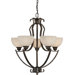 5 Light Chandelier with Tapioca Shade