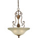 4 Light Bowl Inverted Pendant