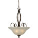 4 Light Bowl Inverted Pendant