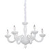 Milk Glass 6 Light Chandelier
