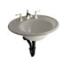 Iron Works Bathroom Sink with Almond Exterior and 8" Centers