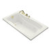 Mariposa 5.5 Whirlpool Bath Tub in White with Flange and Left Hand Drain