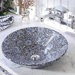 Garden Bandana Design on Conical Bell Vessel Sink
