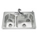 Staccato Double Bowl Self-Rimming Kitchen Sink