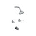 Revival Bath and Shower Faucet with Standard Shower Arm and Flange and Lever Handles