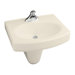 Pinoir Wall-Mount Bathroom Sink with Single Hole Faucet Drilling