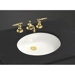 Caxton Undermount Bathroom Sink with Sealed Overflow in White