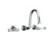 Revival Wall-Mount Faucet Trim with Traditional Lever Handles in Vibrant Brushed Bronze