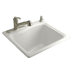 River Falls 4-Hole Self-Rimming Kitchen Sink in White