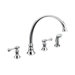 Revival Two Handle Widespread Kitchen Sink Faucet with 11-12/16" Spout, Side Spray and Traditional Lever Handles