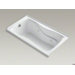 Hourglass 60" x 32" Wide Alcove Whirlpool with integral Apron, Heater and Left-Hand Drain