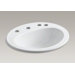 Pennington Drop-in Bathroom Sink with Single Faucet Hole, Left-Hand Soap/Lotion Dispenser Hole