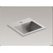 Vault Top-Mount/Under-Mount Bar Sink with Single Faucet Hole