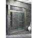 Fluence Frameless Sliding Shower Door with 0.37" Thick Crystal Clear Glass, 56.62" - 59.62" x 75"