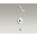Coralais Shower Faucet Trim with Sculptured Acrylic Handle and Slip-Fit Spout