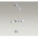 Coralais Three-Handle Bath and Shower Trim