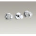 Coralais Three-Handle Bath and Shower Trim Set with Sculptured Acrylic Handles, Valve Not included