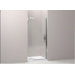 Finial Frameless Pivot Shower Door with 0.38" Thick Crystal Clear Glass, 36.25" - 38.75" X 72.25"