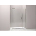 Finial Frameless Pivot Shower Door with 0.38" Thick Crystal Clear Glass, 45.25" - 47.75" X 72.25"