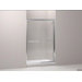 Fluence Frameless Sliding Bath Door with Cavata Glass, 56.625" - 59.625" x 58.3125"