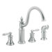 Waterhill Two Handle Widespread High Arc Kitchen Faucet with Convenient Side Spray