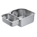 Lancelot 39.38" x 11.38" Umtls 2818 Double Bowl Undermount Sink