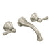 Kingsley Two-Handle Low Arc Wall Mount Bathroom Faucet