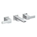 90 Degree Double Handle Widespread Wall Mount Bathroom Faucet