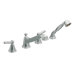 Rothbury Two Handle Low Arc Roman Tub Faucet with Hand Shower