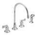 M-Dura Double Handle Widespread Kitchen Faucet with Spray
