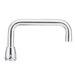 Commercial Single Hole Bar Faucet with Less Handle and Sani Stream Double Bend Swing Spout