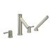 Level Double Handle Roman Tub Faucet with Hand Shower Diverter