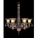 A Midsummer Nights Dream Six Light Chandelier in Cool Moonlit Patina