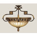 Castile Three Light Semi-Flush Mount in Antique Gold Leaf