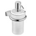 Liquid Soap Dispenser with Clear Glass in Chrome