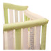 Teething Guard in White and Green - 52" x 6"