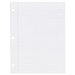 Filler Paper, 3-HP, College Ruled w/Margin Line, 16lb, Letter, White