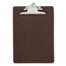 Hardboard Clipboard, Nickel-Plated Clip, Brown