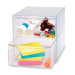 Storage Organizer, 2 Drawer, 6"x6"x6", Clear