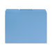 File Folders, 1/3 AST Tab Cut, Letter-Size, 100/BX, Blue