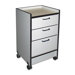 Oak 3-Drawer Mobile Cart, 3 Drawers, Folkstone Gray