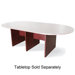 3-Leg Conference Table Base, Mahogany