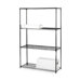 4-Tier Industrial Wire Shelving Starter Unit,, 48" x 18" x 72", Black