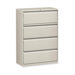 Lorell 42" 4-Drawer Lateral Files, Light gray