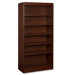 Lorell Radius Hardwood Veneer Bookcases, Mahogany
