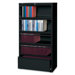 Receding Lateral Files with Roll-out Shelves