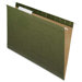 100% Recycled Hanging File Folders, Green,1/5 Cut, Legal