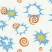 Burst and Scrolls Wallpaper in White
