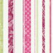 Paisley Stripe Wallpaper in Pink