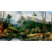 Dinosaur Chair Rail Prepasted Mural 6' x 10.5'